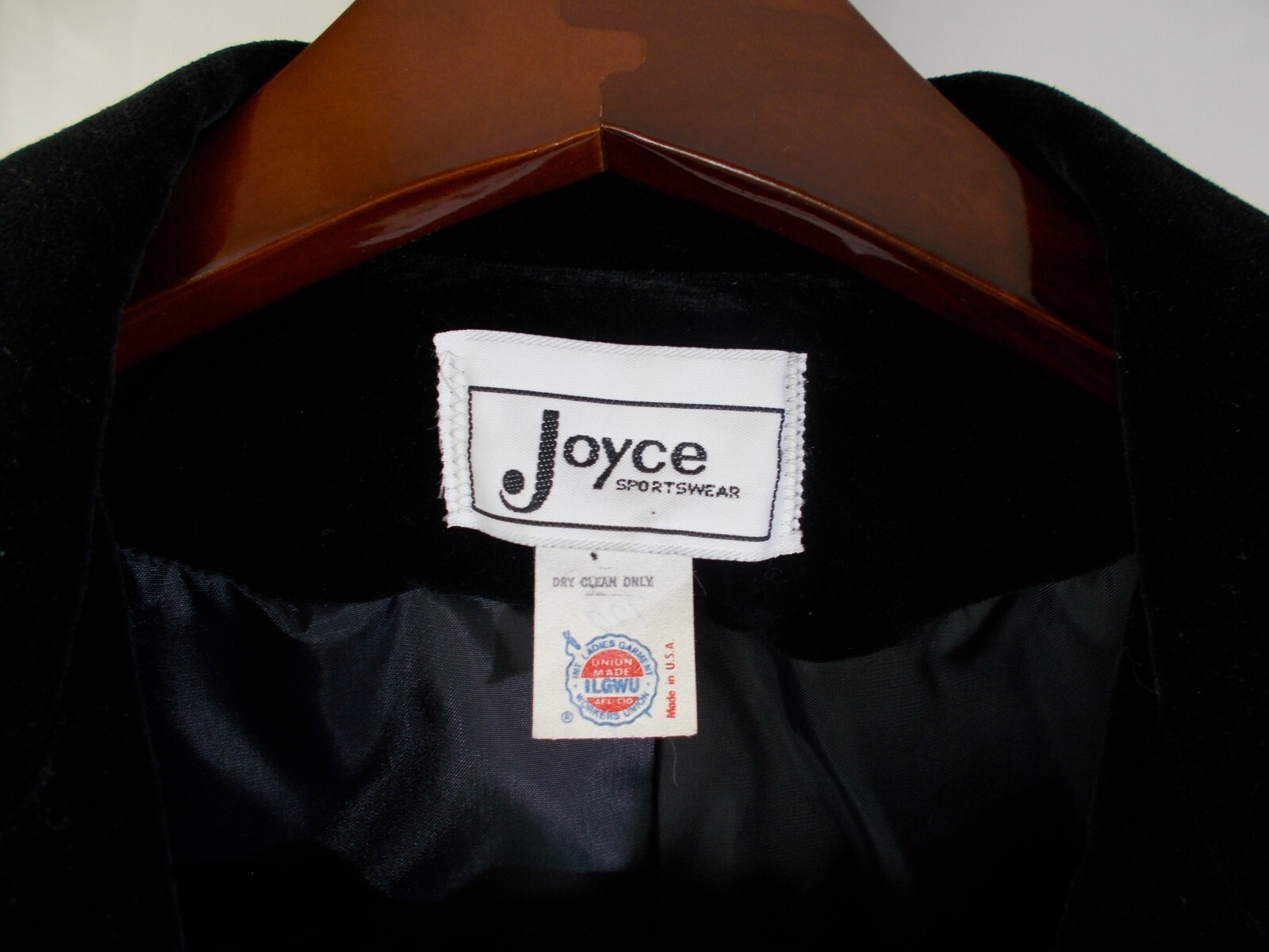 VTG Joyce Sportwear Velvet Skirt Suit Size S MADE IN USA Color Black EUC