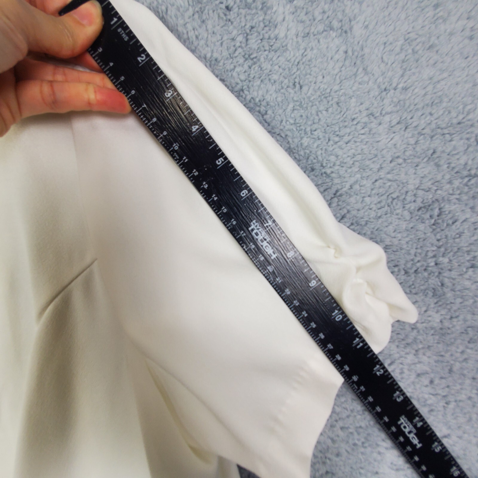 Vtg 80s Allison Woods Skirt Suit Sz 18 White Single Breast Jacket Flared Skirt