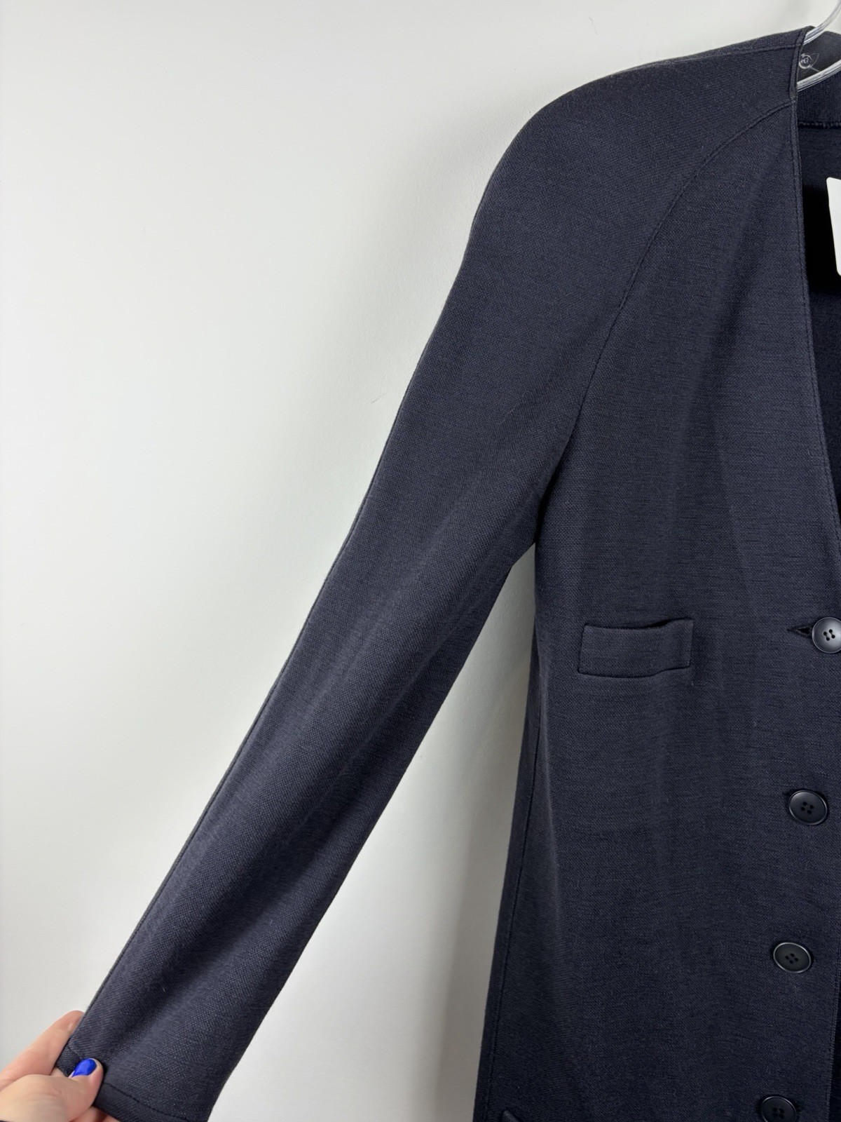 Vintage Sonia Rykiel Navy Suit Dress 80s Made In France 100% Wool 6/8