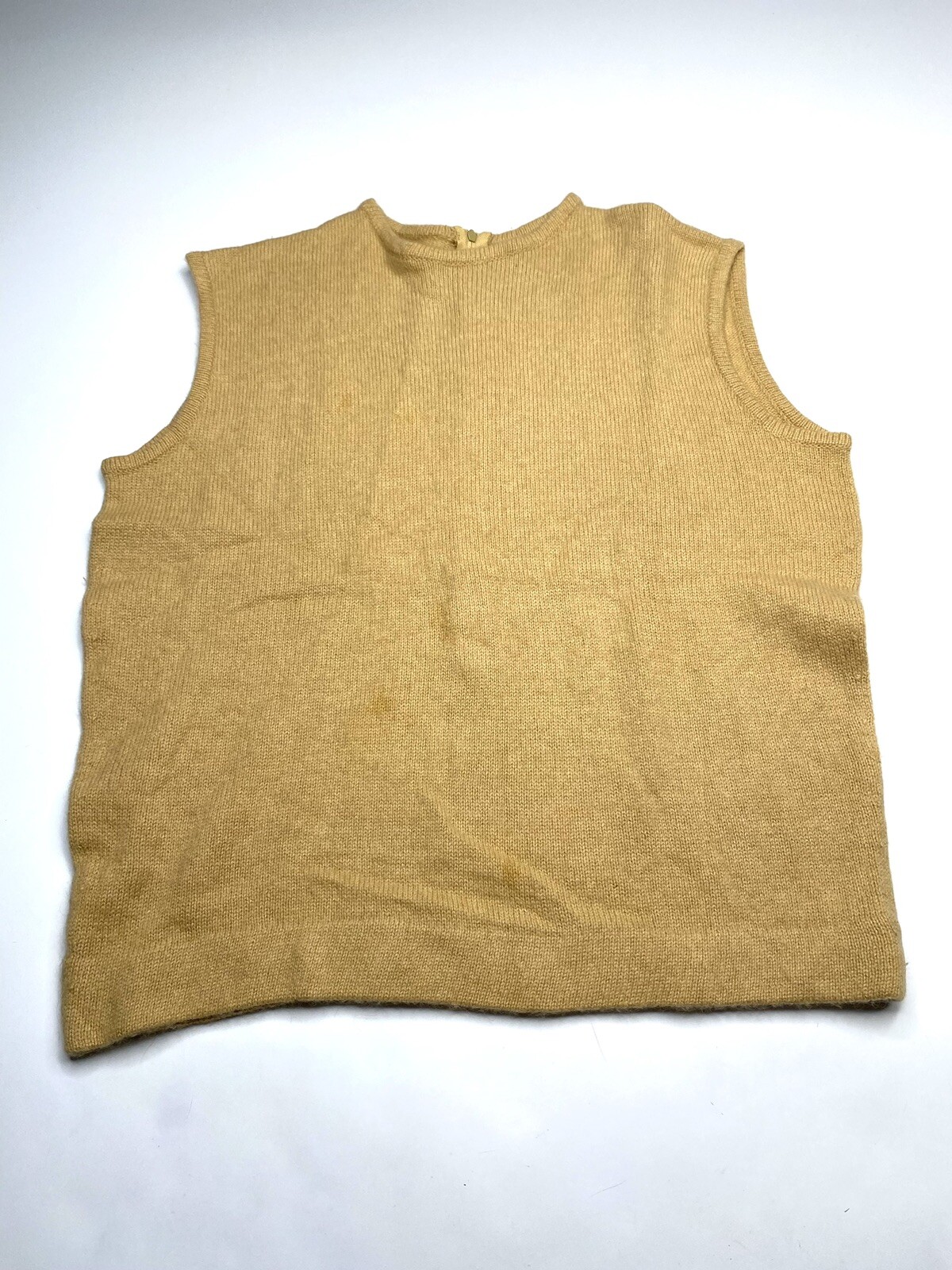 Vintage 60s The Halle Bros By Hadley Sleeveless Top Size 40 S/M 100% Camel Hair