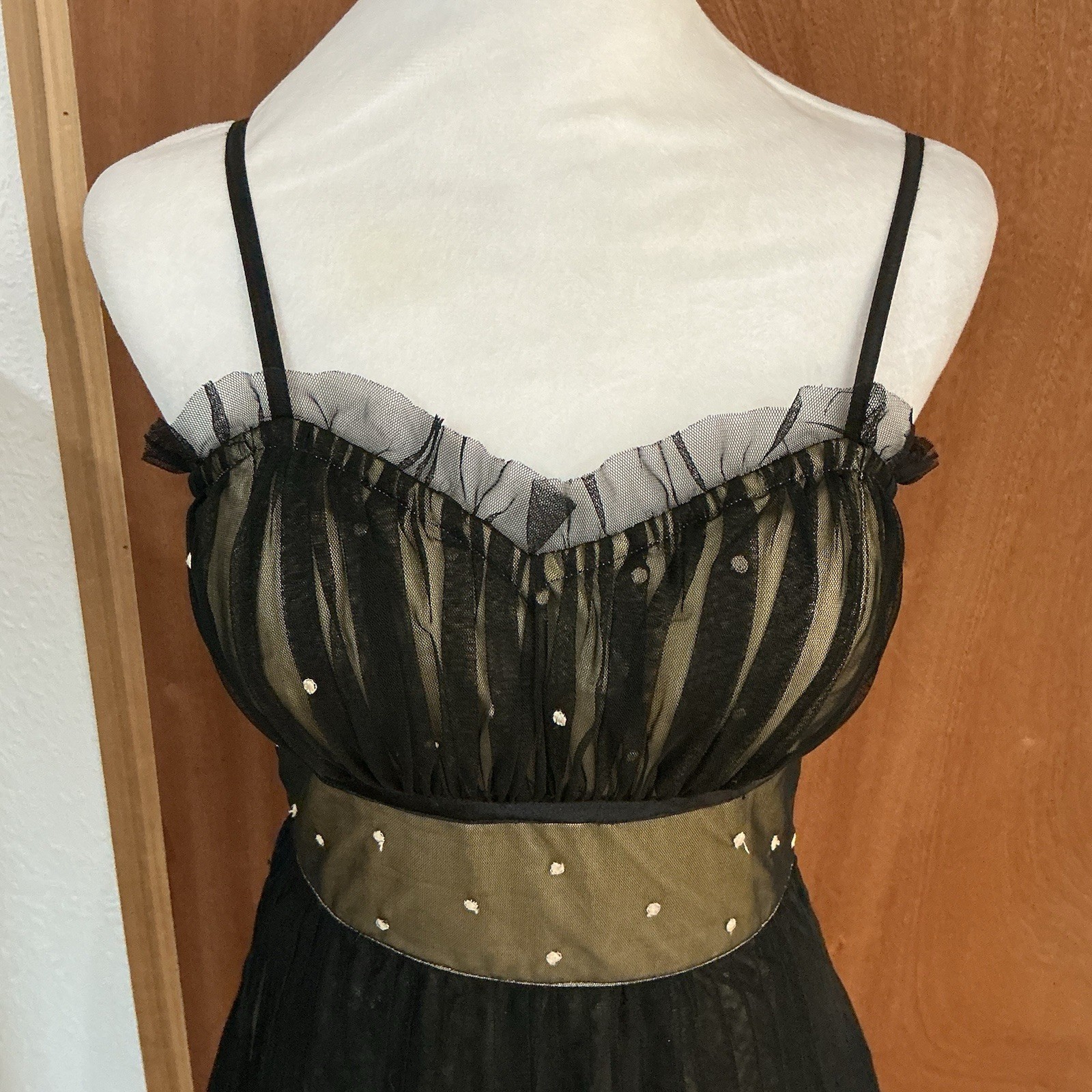 Vintage Scala Black Illusion Dress S Whimsygoth Homecoming Fall Wedding Art Deco