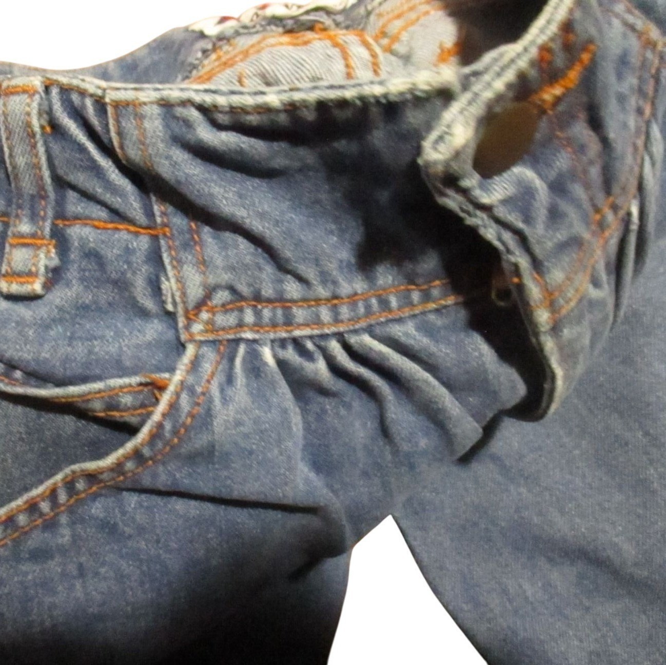 High Waist Raw Denim 9/10 True Vintage Jeans 25×28 1980’s Boho Hippy Brandon