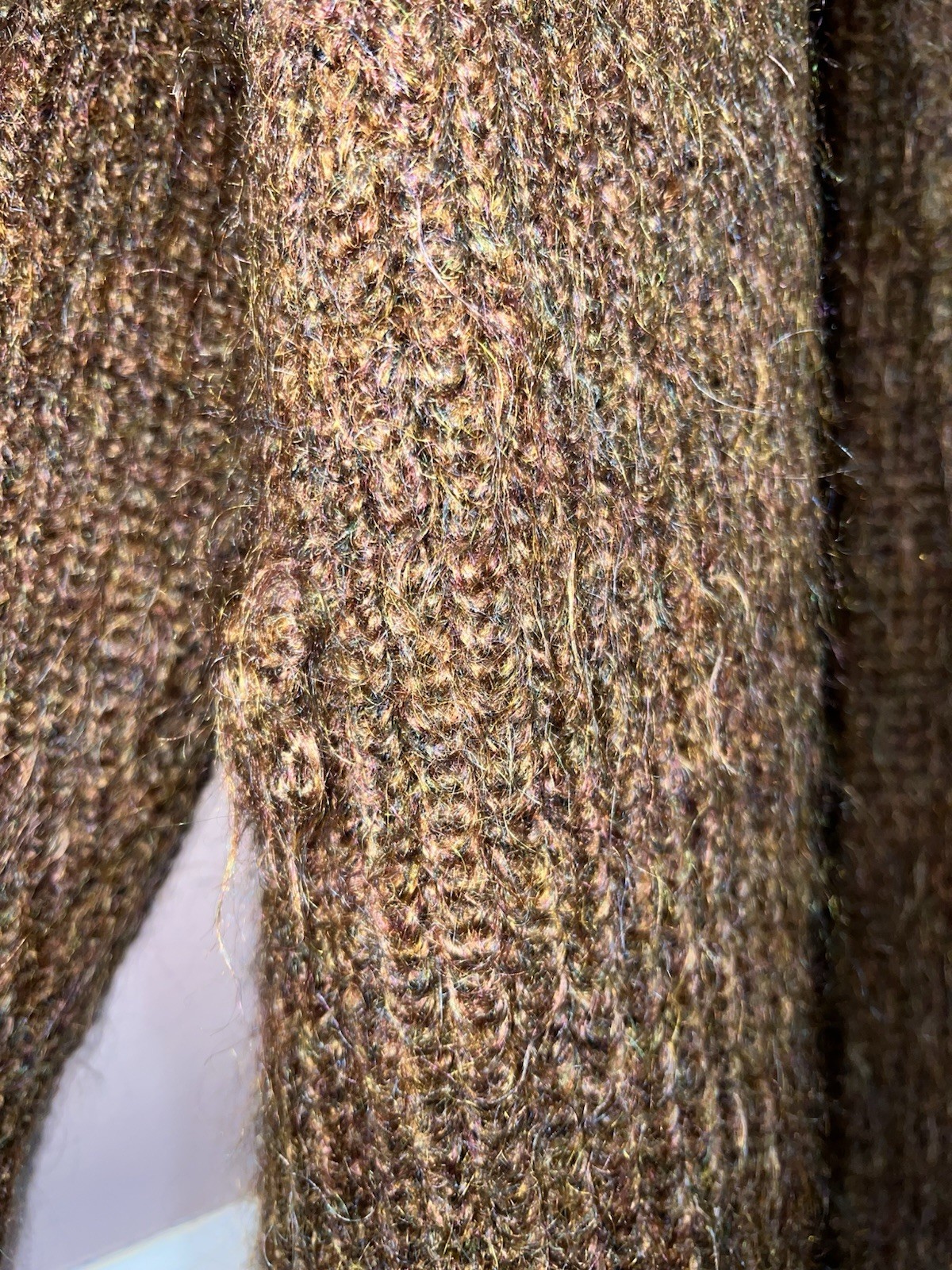 VINTAGE 1990’s MOHAIR SUSAN BRISTOL LONG SHAWL COLLAR SWEATER KURT COBAIN