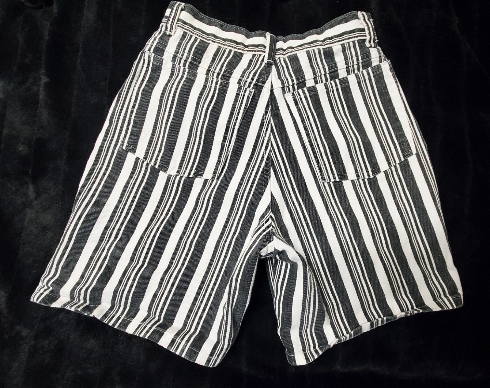 Vtg Sostanza High Waisted Mom Shorts Striped Sz 5 Juniors XXS See Measurements