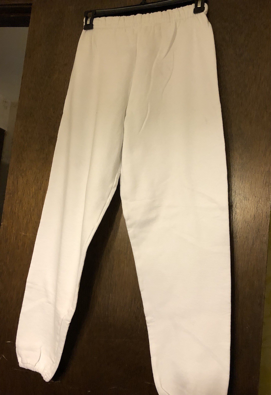 Women’s Size S White Cotton Polyester Sweatpants Coco Inseam 29 Elastic Waist 26