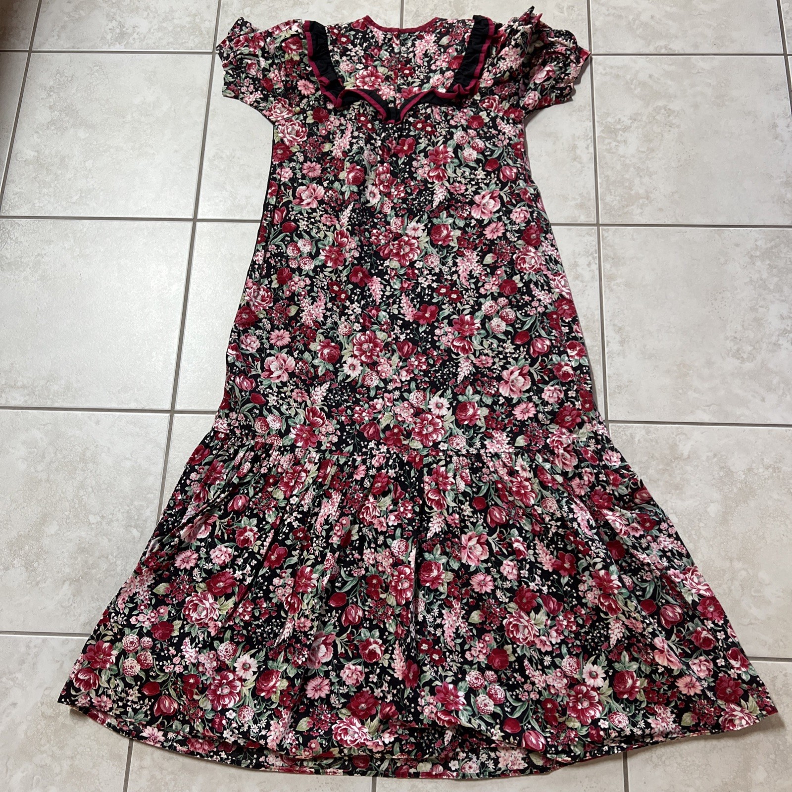 Vintage Hawaiian Dress Medium Set Of 2 Floral Colorful Long