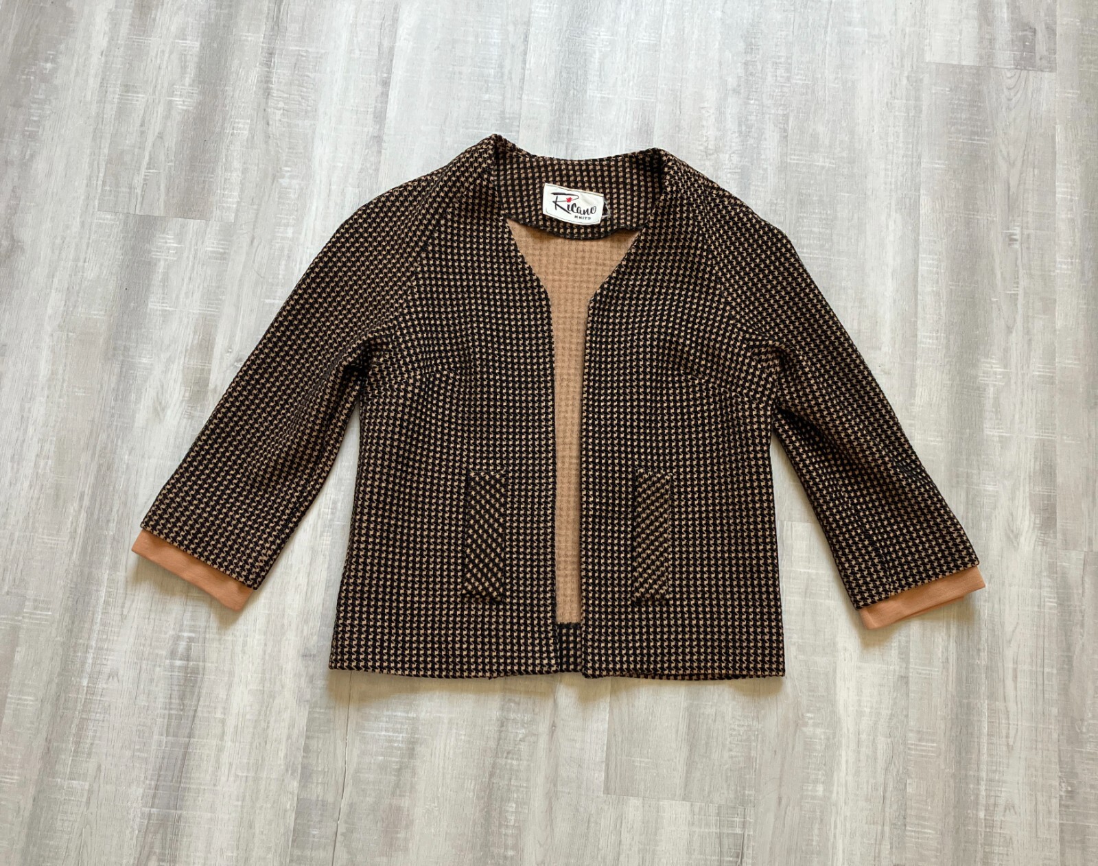 1950s Houndstooth Knit Blazer, 1960s Checkered Jacket