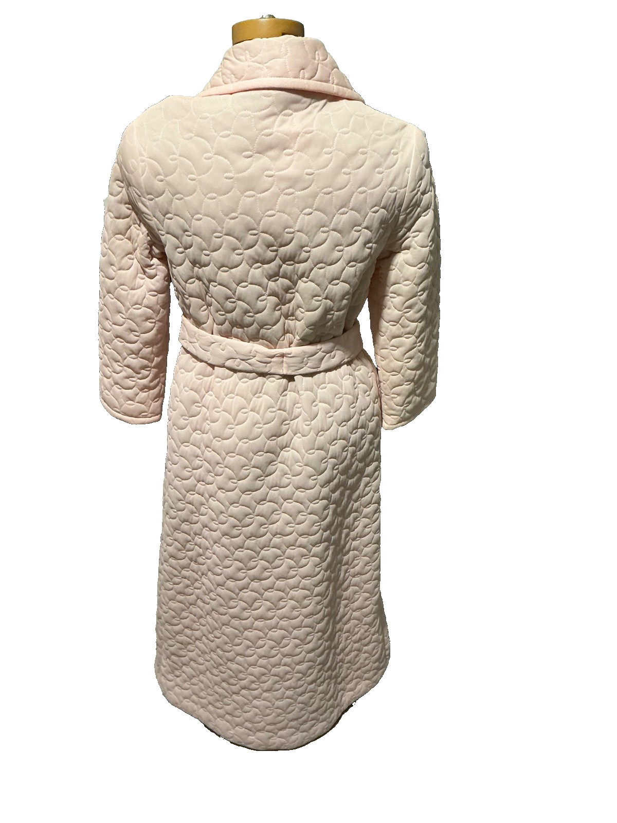 Vintage At Home Wear Sears Quilted Pink Button Robe Loungewear Size 10 USA