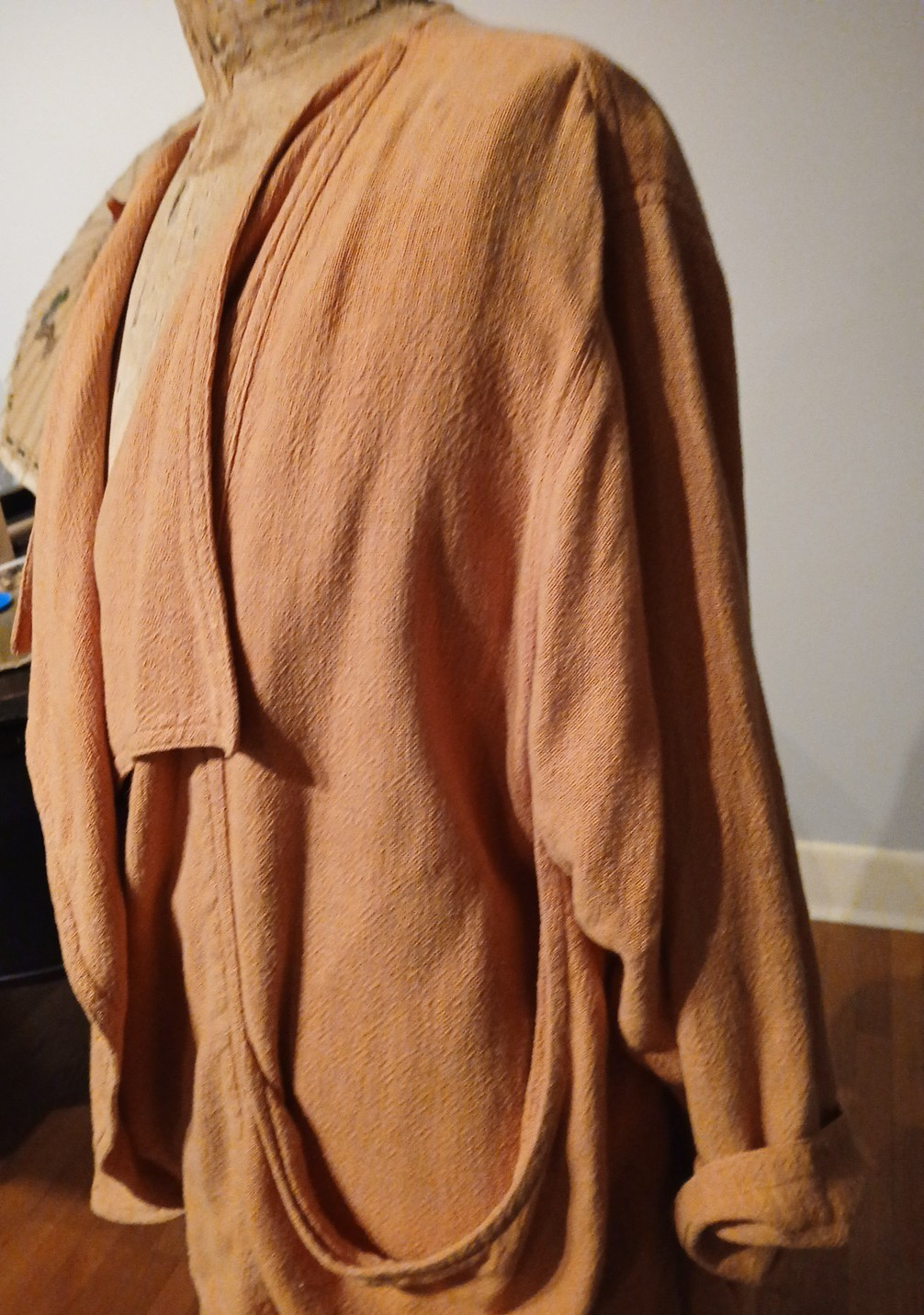 Vtg 1990s Sangam Imports Pumpkin Culotte-Skirt & Chic Jacket India S/L