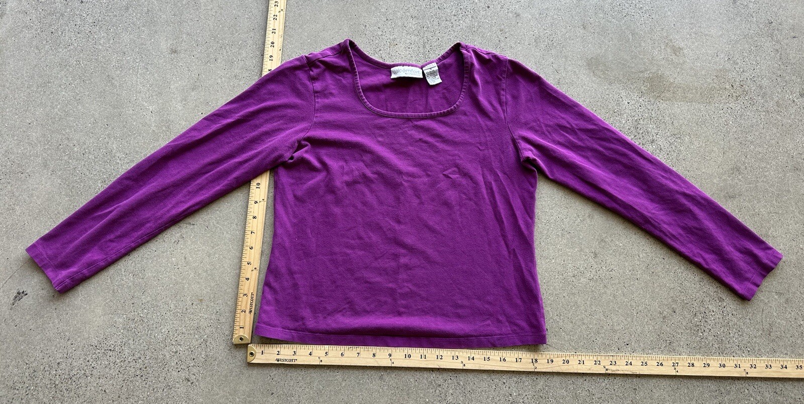 Vintage Real Comfort by Chadwick’s Plum Purple Long-sleeve Tunic Top Size M