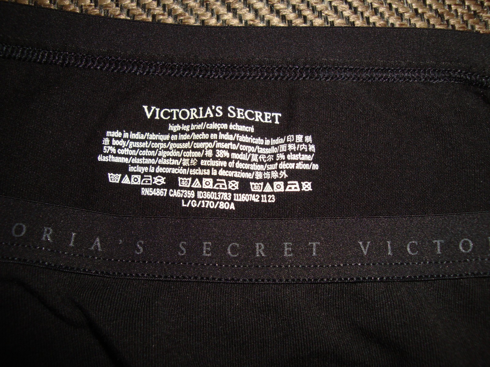Lot of 4 Victoria’s Secret M L High Leg Brief Cotton Modal Soft & Stretchy Logo