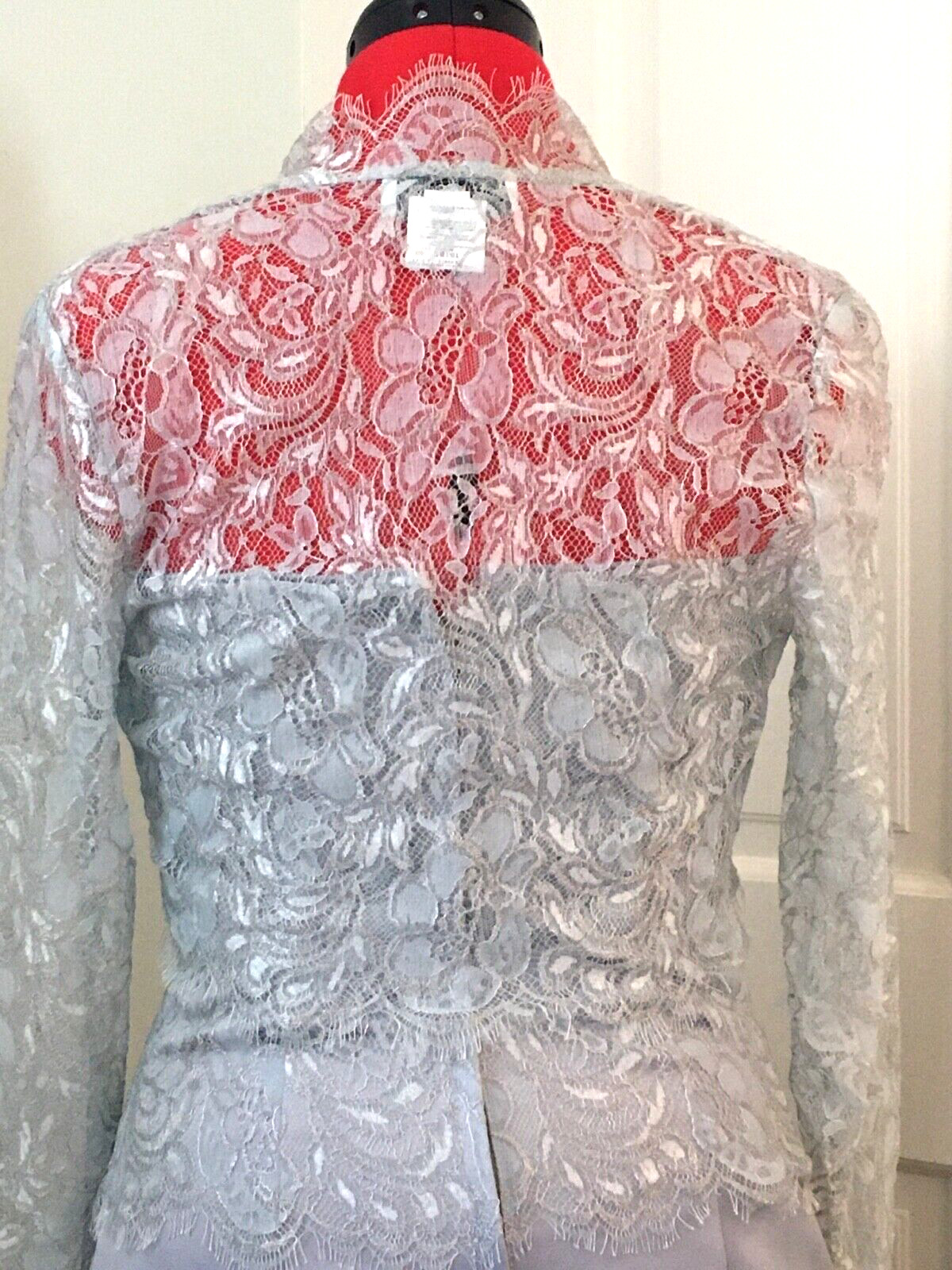 Vintage Scott McClintock size 10 NEW Pale Blue Gray Long Dress + Bolero Jacket
