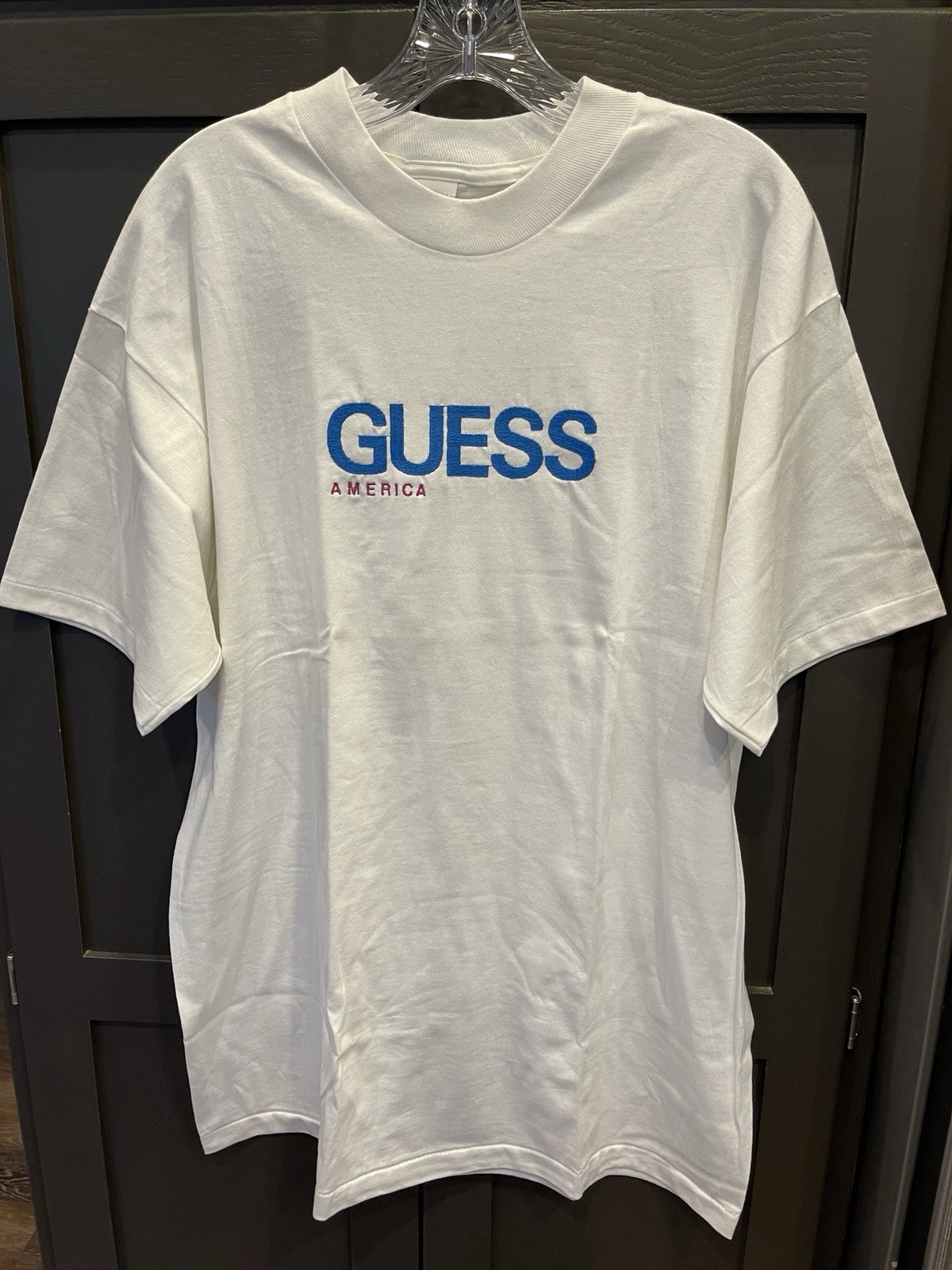 Vintage 90s Guess America Jeans Marciano T-Shirt Top White One Size Men Women
