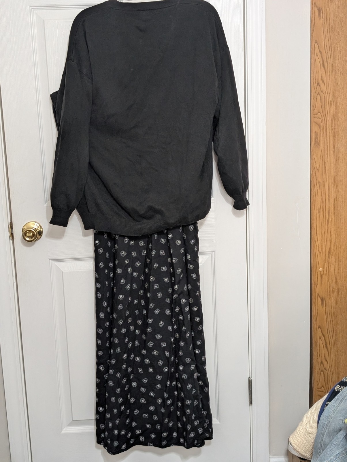 Vtg Gap Blue Preppy 3 Pc Outfit Size 11/12 Cardigan Sweater Blouse And Skirt