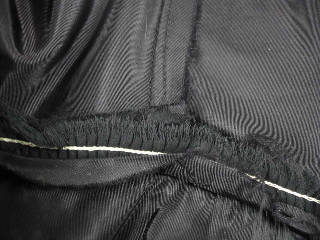Women’s XS Vtg 1920’s Little Black Dress Petite Juniors Sheer Crepe Peplum USA