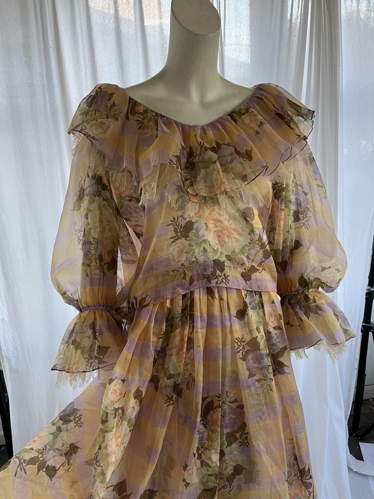 Oscar De La Renta 1983 Runway Sample Museum Piece Vintage Evening Gown Dress