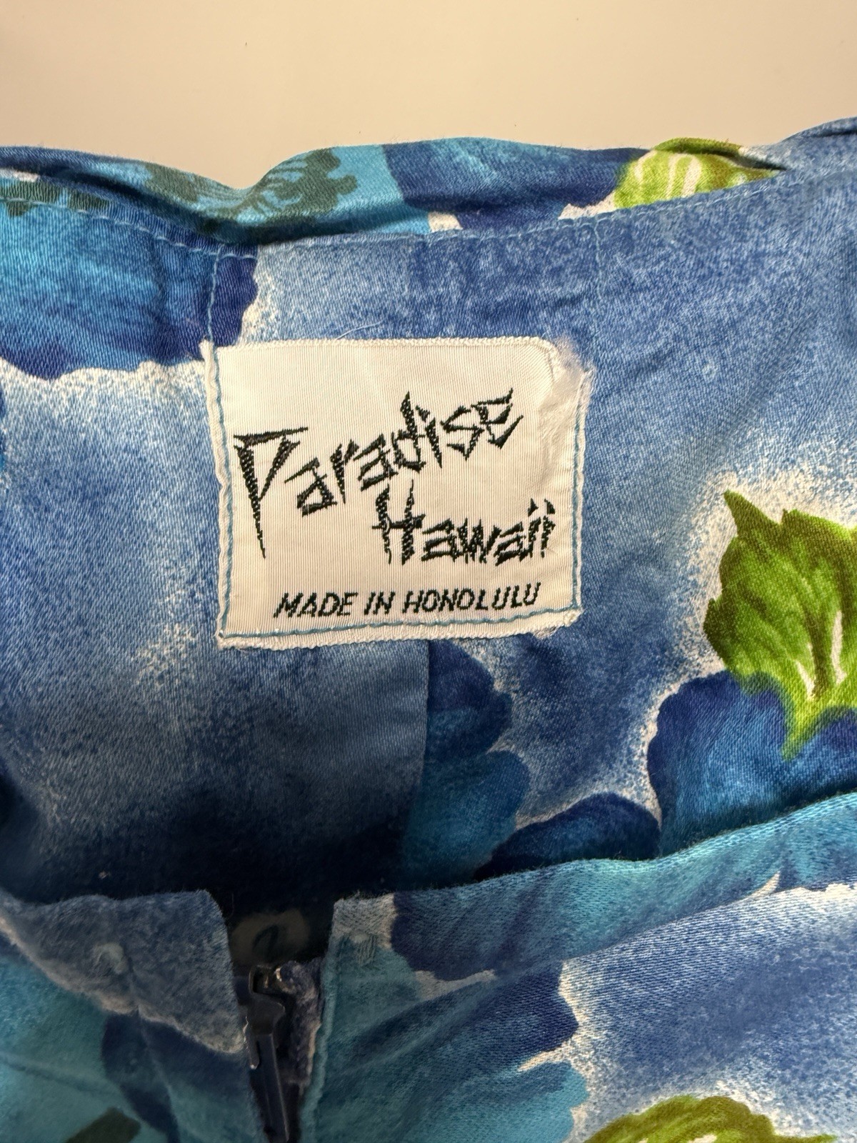 Vintage Paradise Hawaii Swimsuit Romper Playsuit Floral Tiki Oasis~