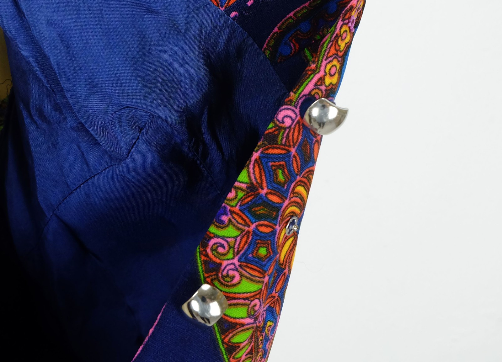 DRESS 60s 70s true vintage dress size M (38) paisley pattern bright colours