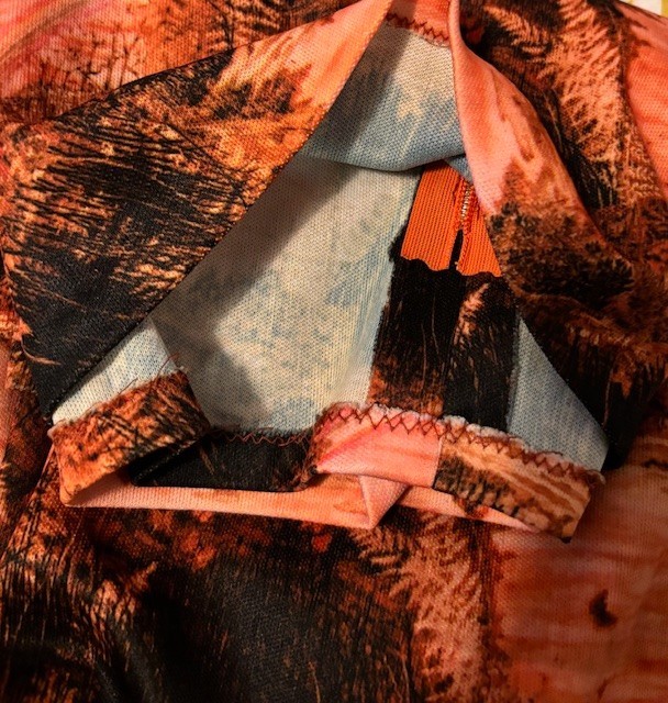 Vintage Handmade Blouse & Skirt Polyester Brown Rust and Black Colors