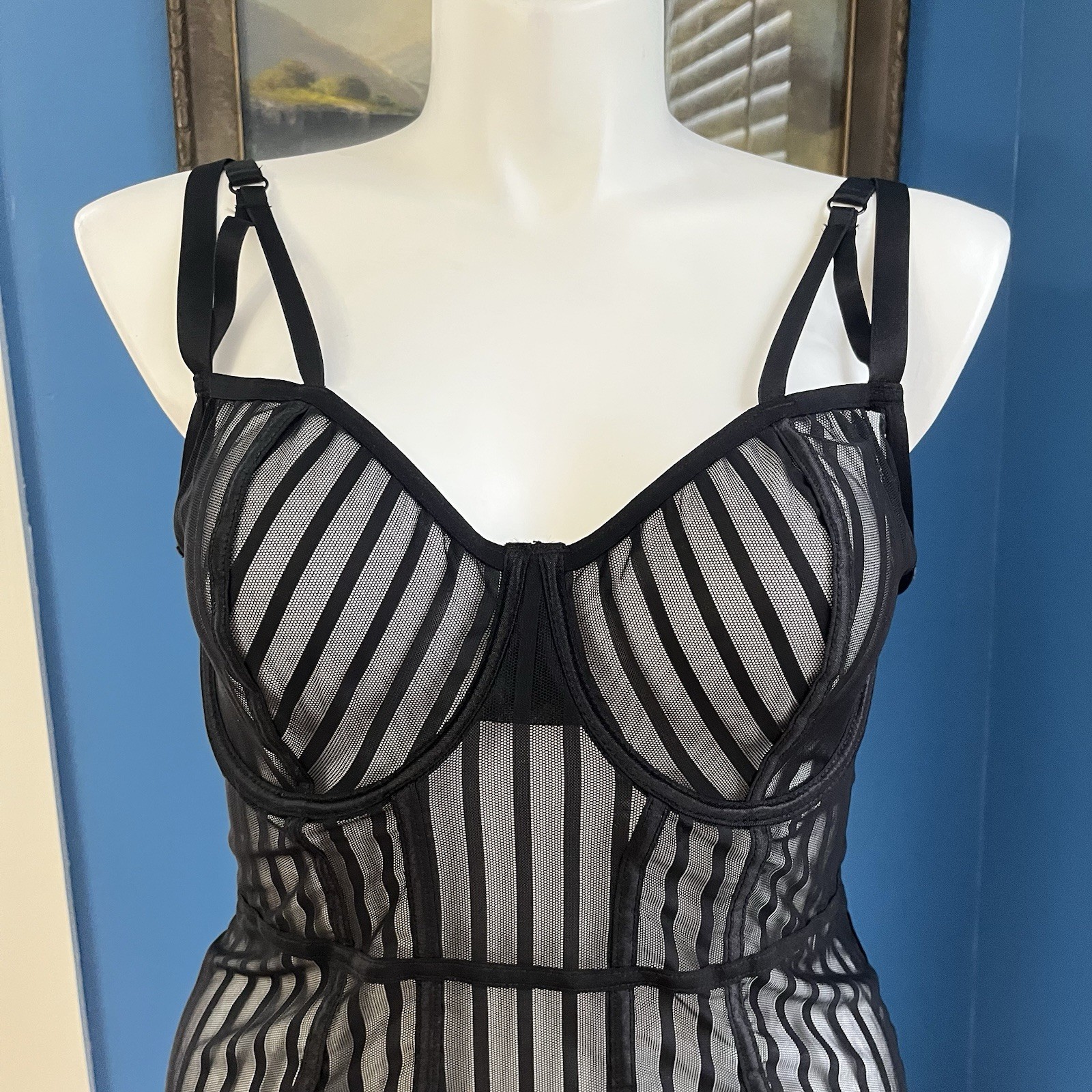 TORRID CURVE Bodysuit Teddy Sheer Stretch Mesh Underwire Sz 2XL Curvy Plus