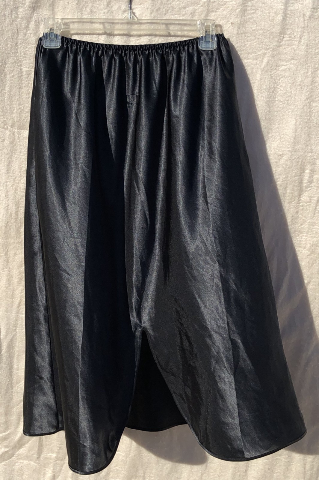 Farr West Vintage Black Satin Half Slip Made In USA Size X Large