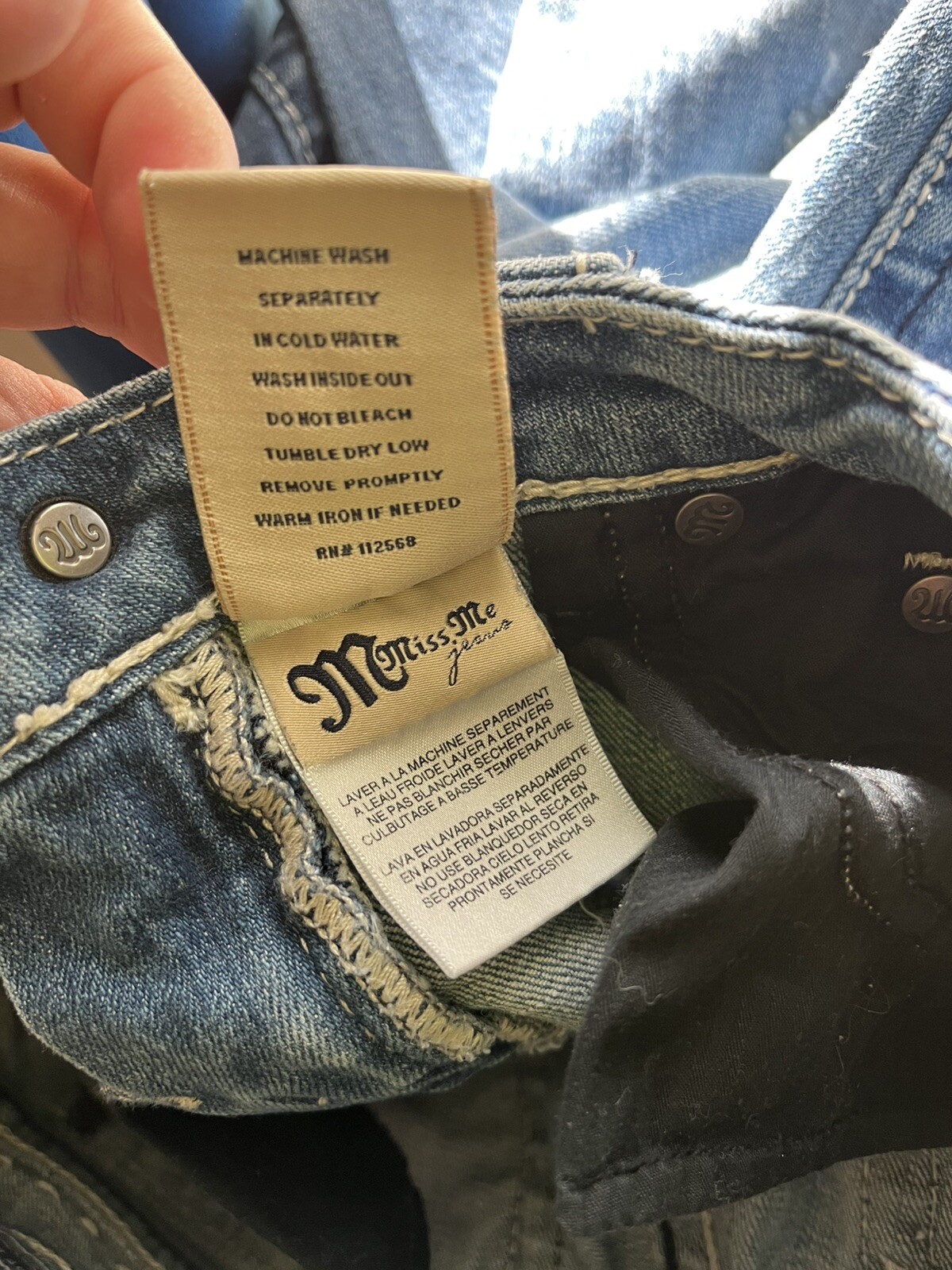 Miss Me Denim Boot Jeans Womens Size 27 Style: JPW5069 *Hemmed to 31 ” inseam
