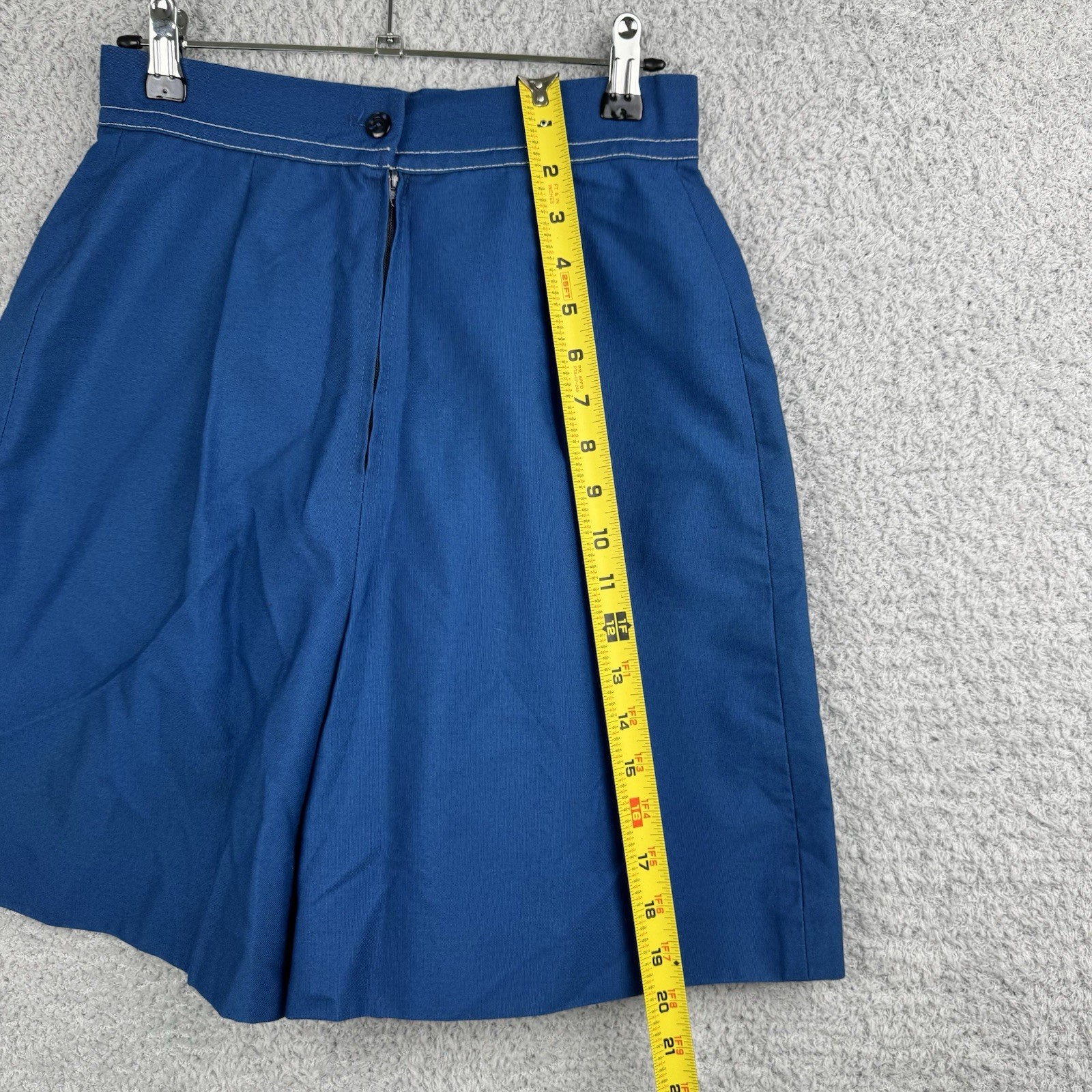 Vintage 60s Women’s Scooter Skort Shorts Blue Pockets Size 12