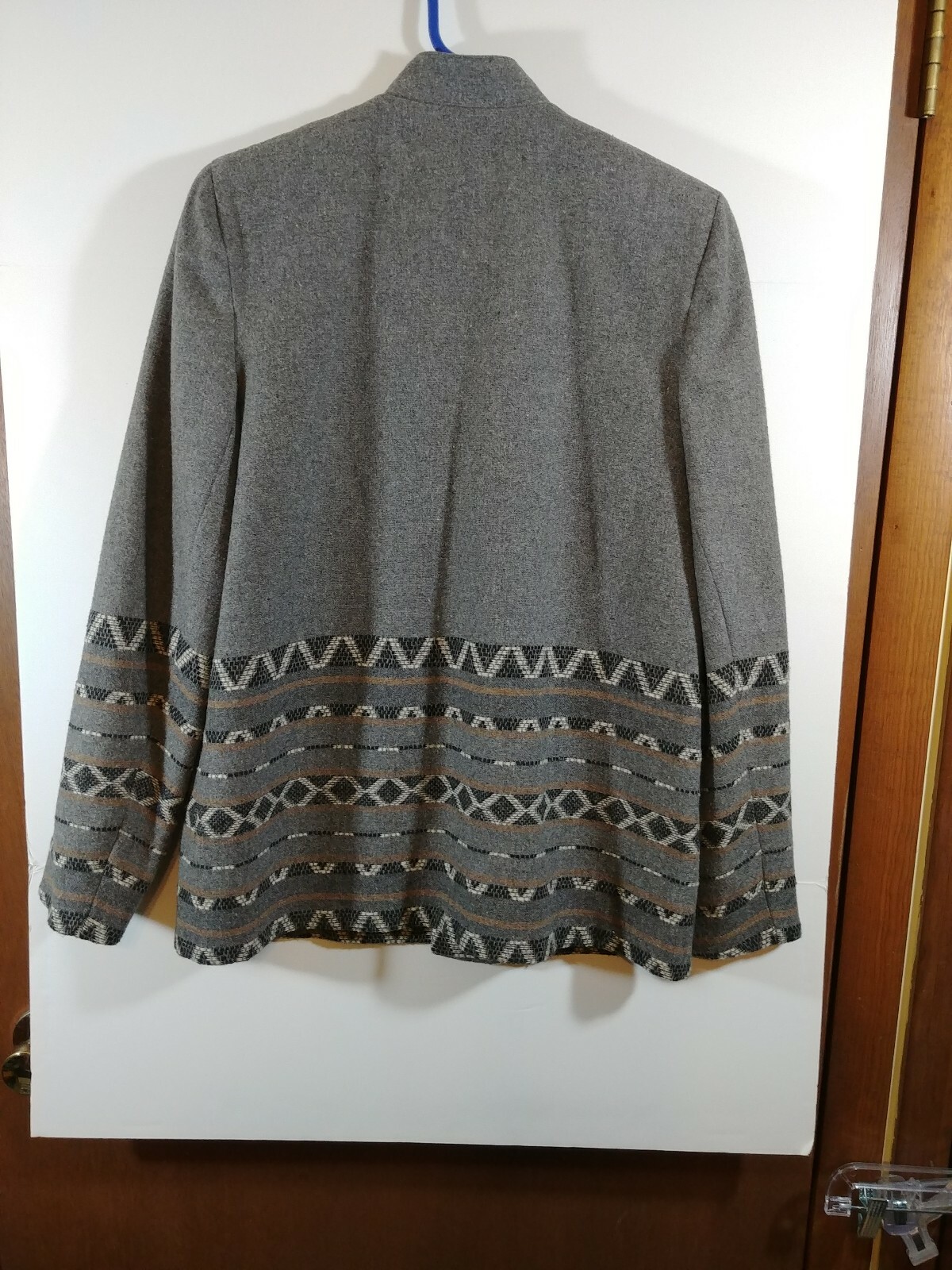 Vintage Prestige of Boston Grey Wool Women’s Jacket, Size 12, #1229