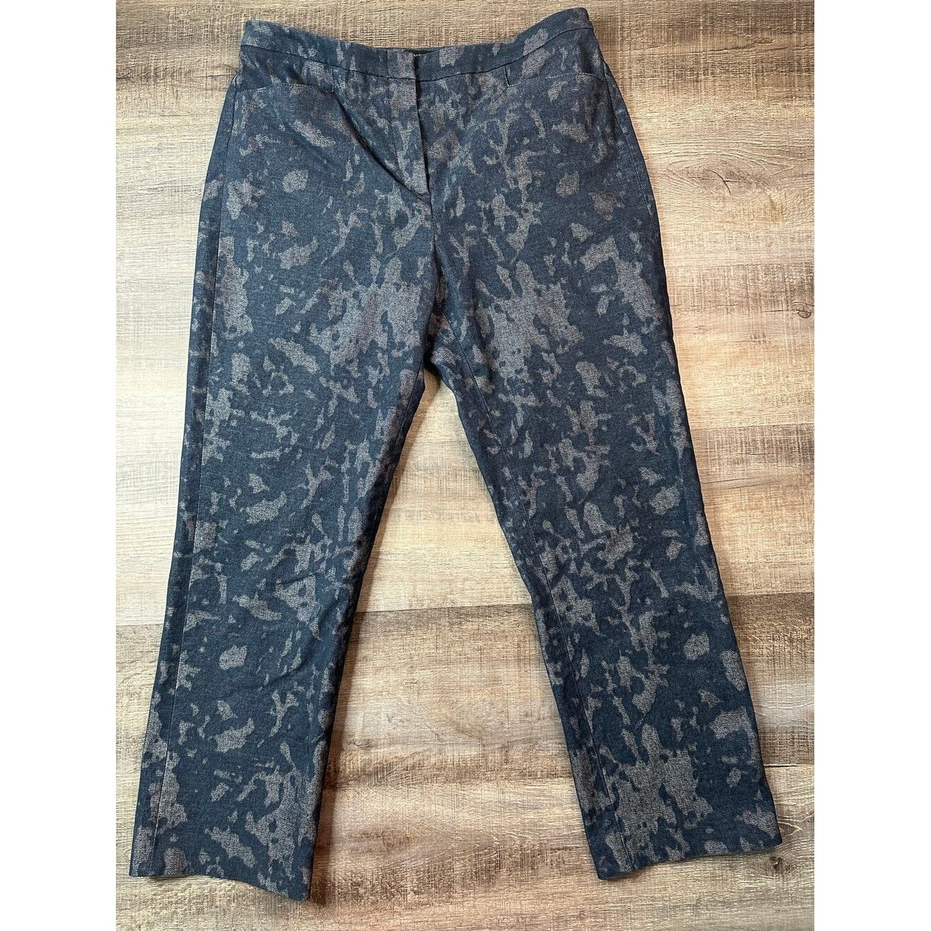 Vintage Womyn Textured Patterned Stretch Denim Pants Size 10 Made in NYC USA