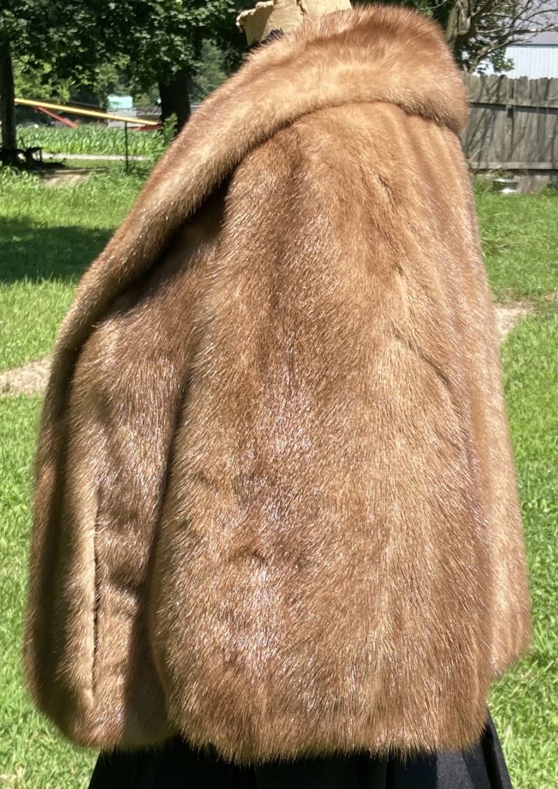 GUC Vtg 1950s Champagne Sable Fur Stole Shawl Jones Fur Service NC & W.VA