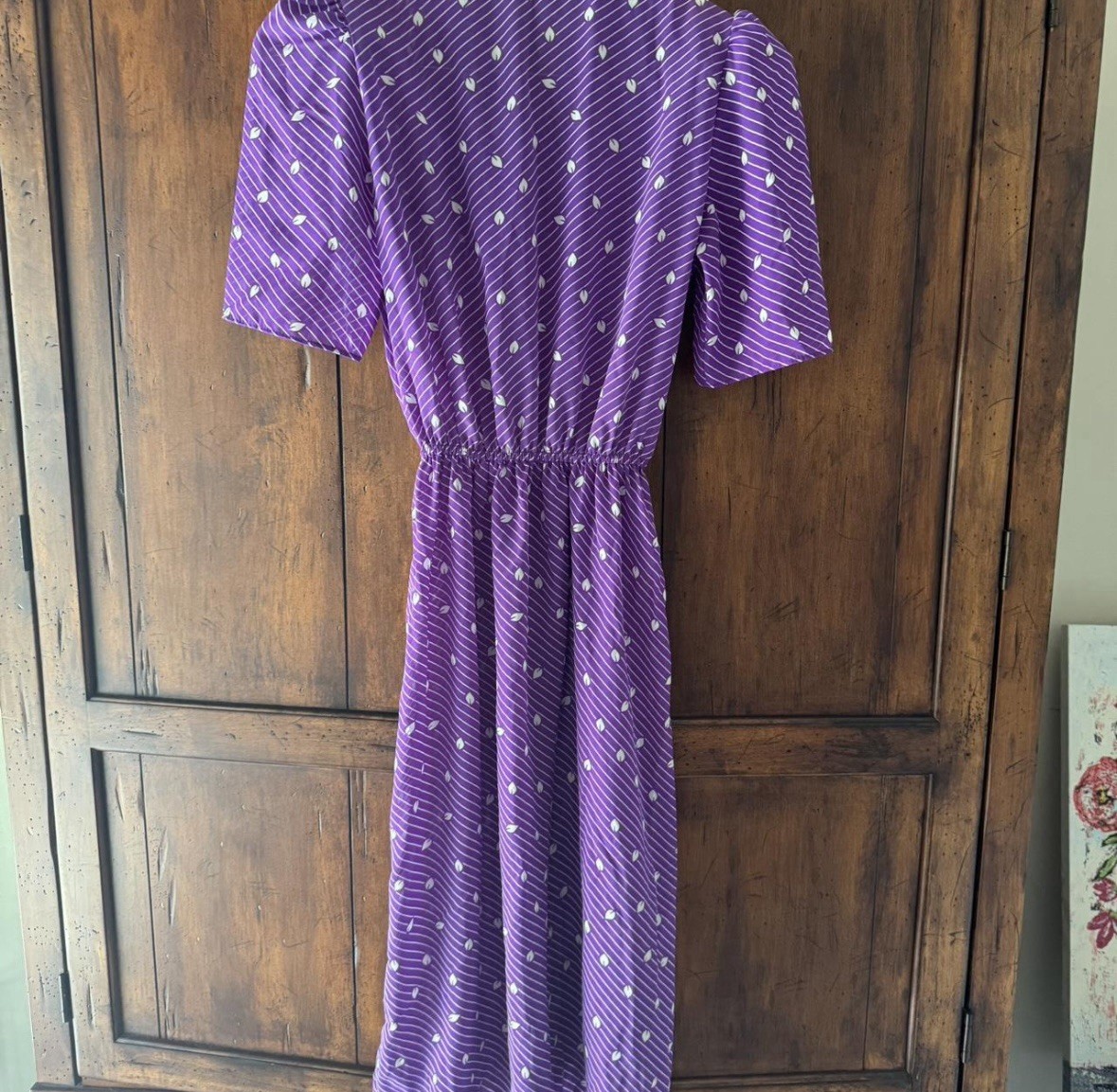 Vintage Billy Jack For Her Purple Striped Midi Dress XS