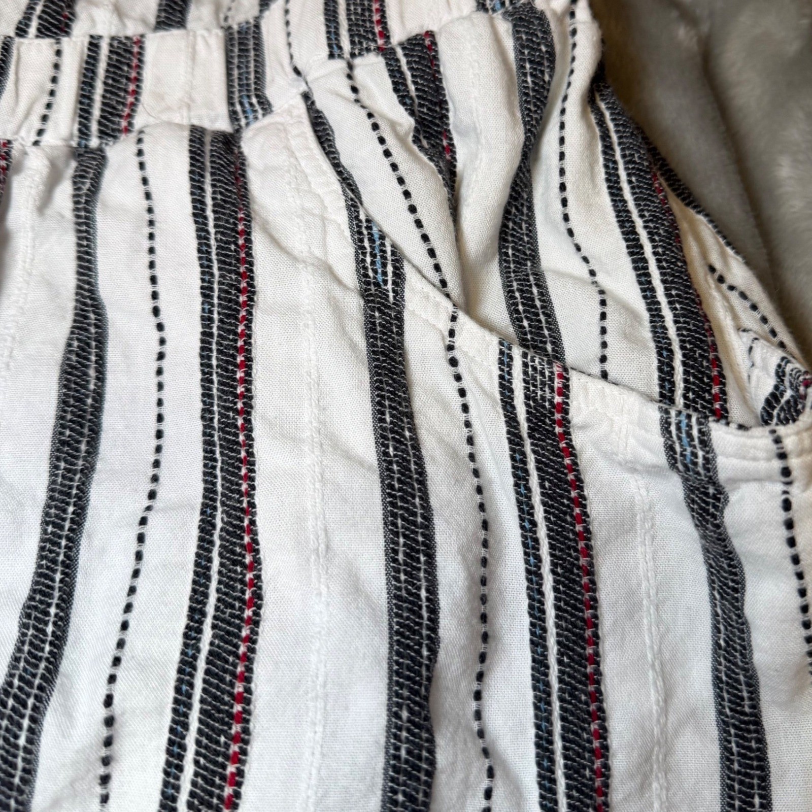 Wrangler Retro Womens Size Large Striped Dress Off Shoulder Cottagecore Boho