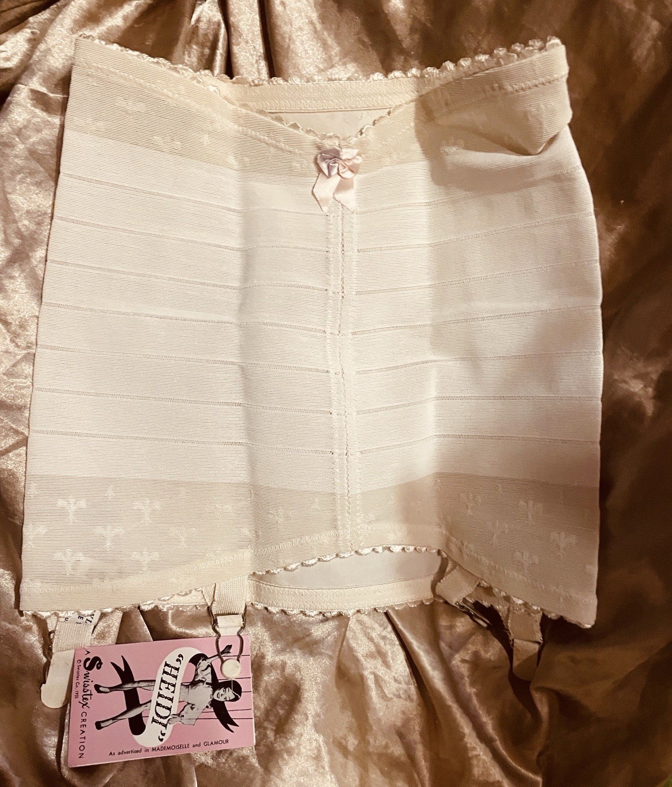 Vintage Plus Swisstex Heidi Creation Girdle W/4 Metal Garters Size : 39/40