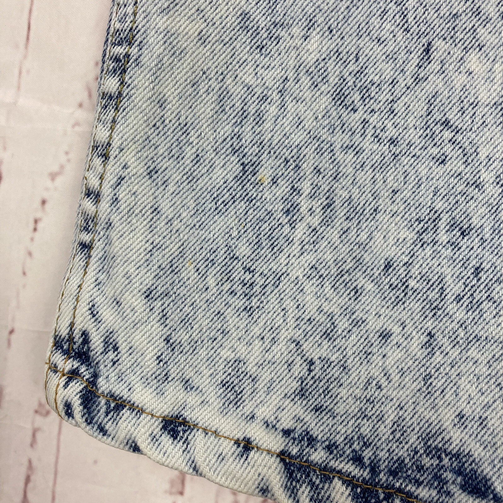 Vintage Mixed Blues Acid Wash Grunge Mom Jeans High Waist 30X28.5 USA Made 90s