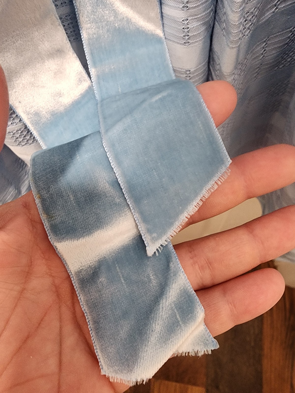 VTG 50s Jonathan Logan Powder Blue Fit & Flare Jrs Day Dress Velvet Ribbon SZ 2