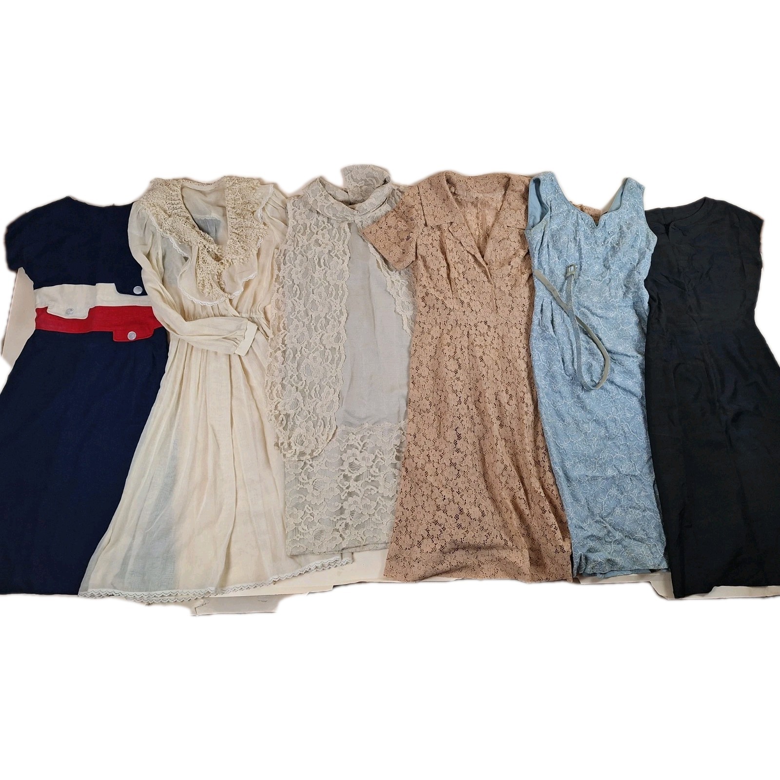 Vintage 1950s 1960s 1970s Day Dress Lot Of 6