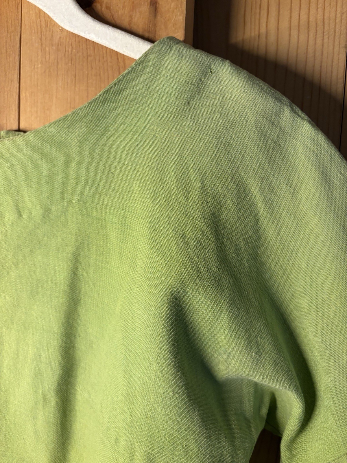 The Phoenix 1970s Vintage Mexican lime green blouse Large Sleeves Women’s Sz XS