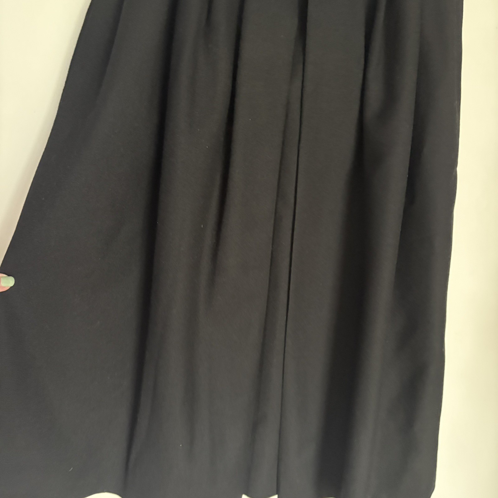 VINTAGE YSL YVES SAINT LAURENT RIVE GAUCHE BLACK WOOL SKIRT VINTAGE 1970’s 38