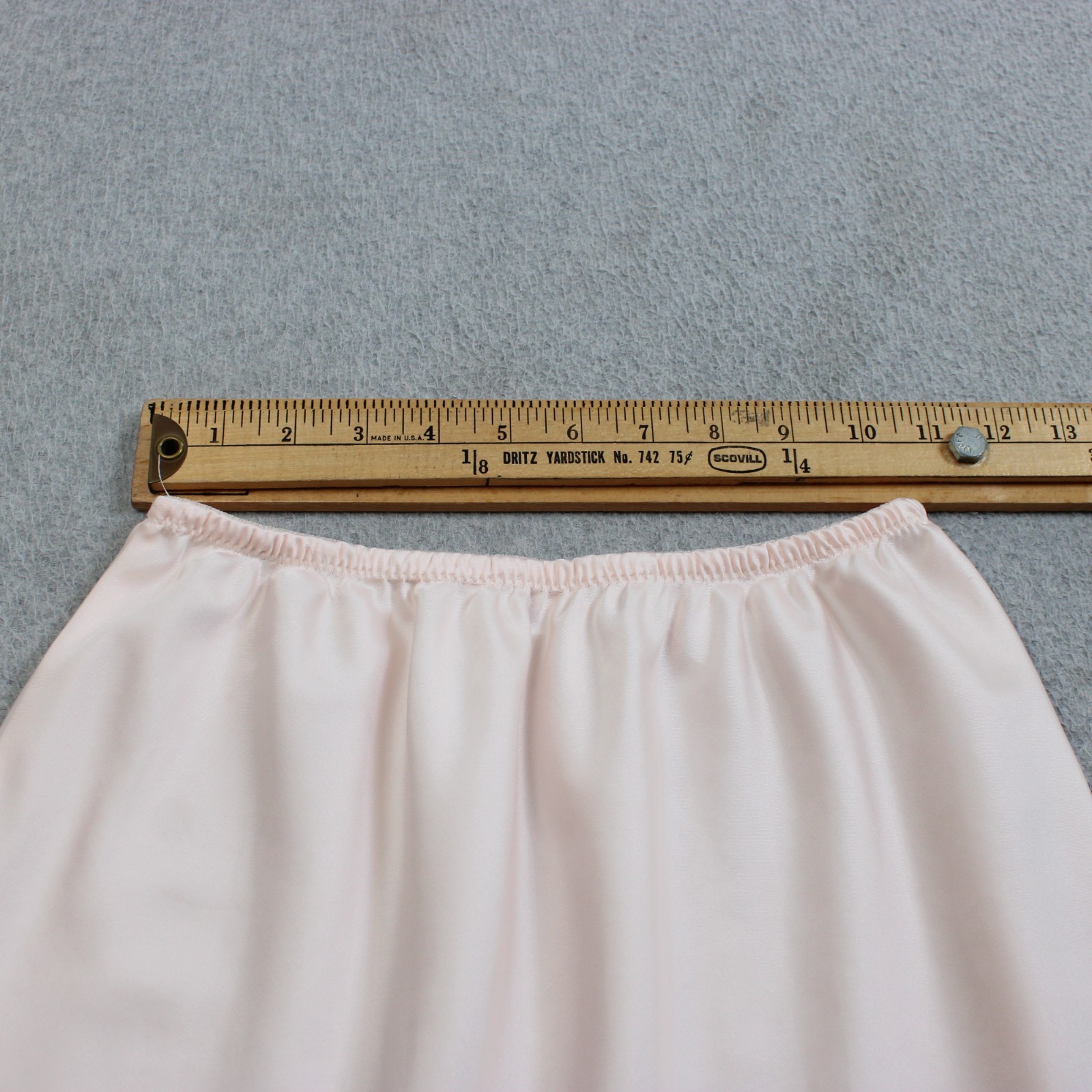 Vintage Christian Dior Half Slip Women Size 27 Pink Lace Slit Coquette Sexy READ