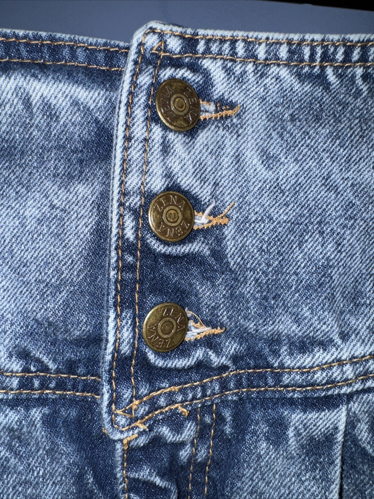 30 X 30 Size 12, Empire Waist Baggy Disco Skater Jeans 1980 ZENA Acid Wash