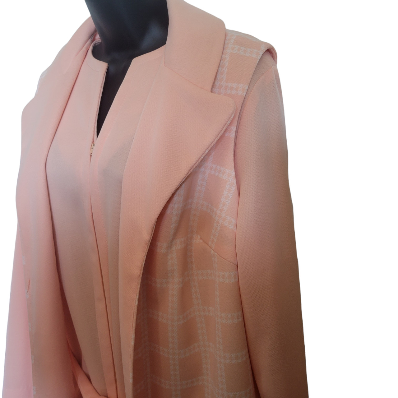 Vintage 50’s 60’s Smarty Togs of Texas Dress & Vest Set Coral Checked Women’s 22
