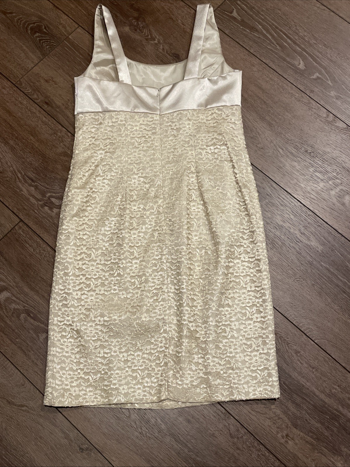 Vintage J.R. Nites Petites by Caliendo 10P Ivory Jacket Dress Lace, Satin