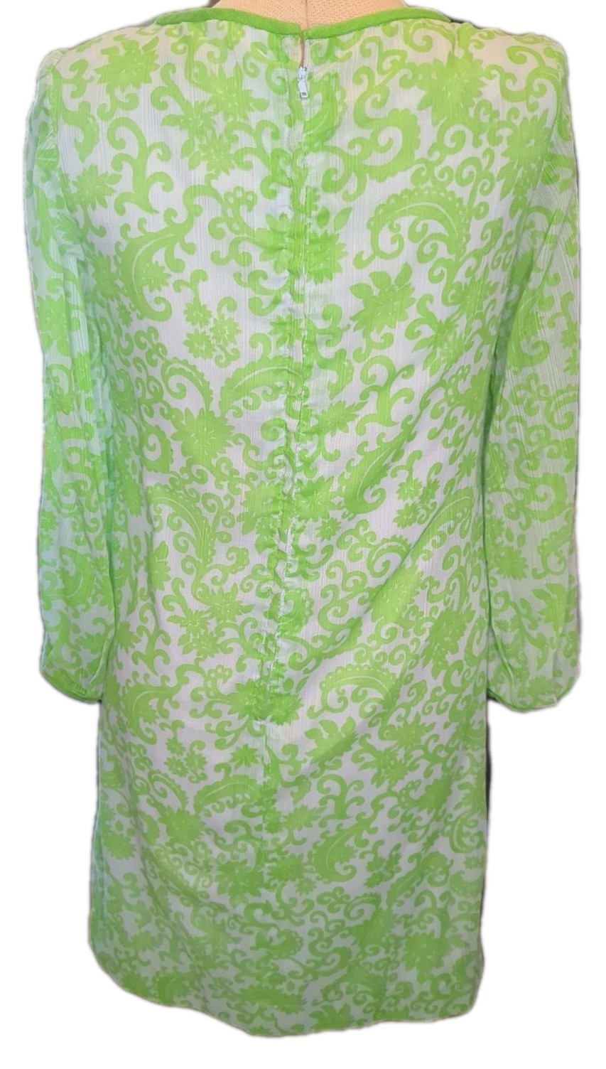 Pixie Of California By Sue Webb Vintage ’60s Ma Dress Green Paisley