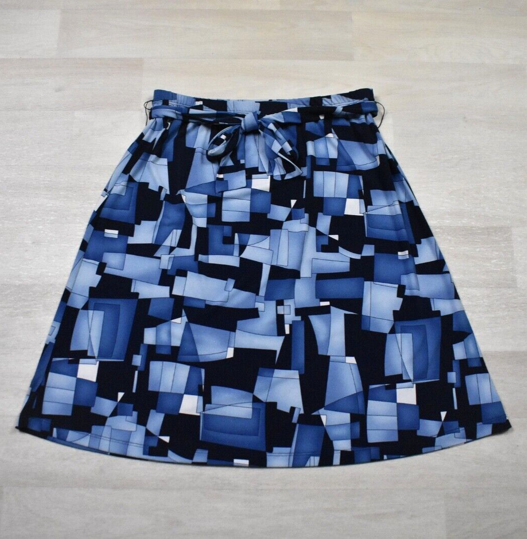 Y2K Does 70s Briggs New York Geometric Midi Skirt Knee Length Medium VTG