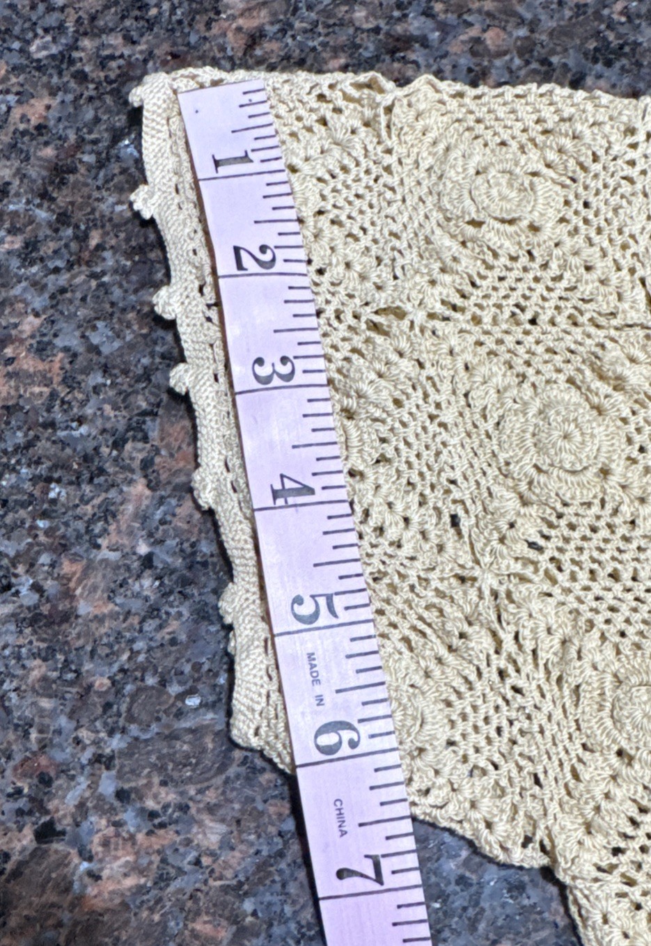 Vintage crocheted, boho, Possible 1960S shirt handmade Cream/yellow, Beach