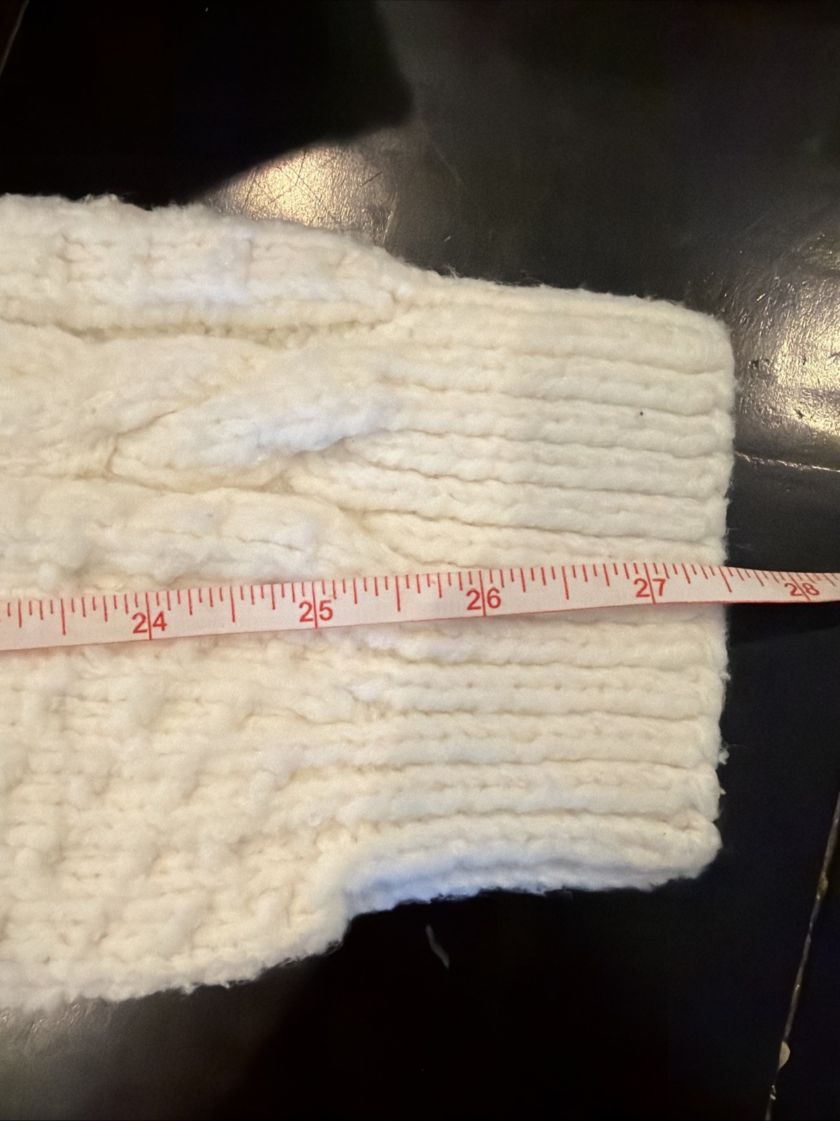 Vintage Handmade Cable Knit Cardigan Sweater Cream White Chunky Cozy Cottagecore