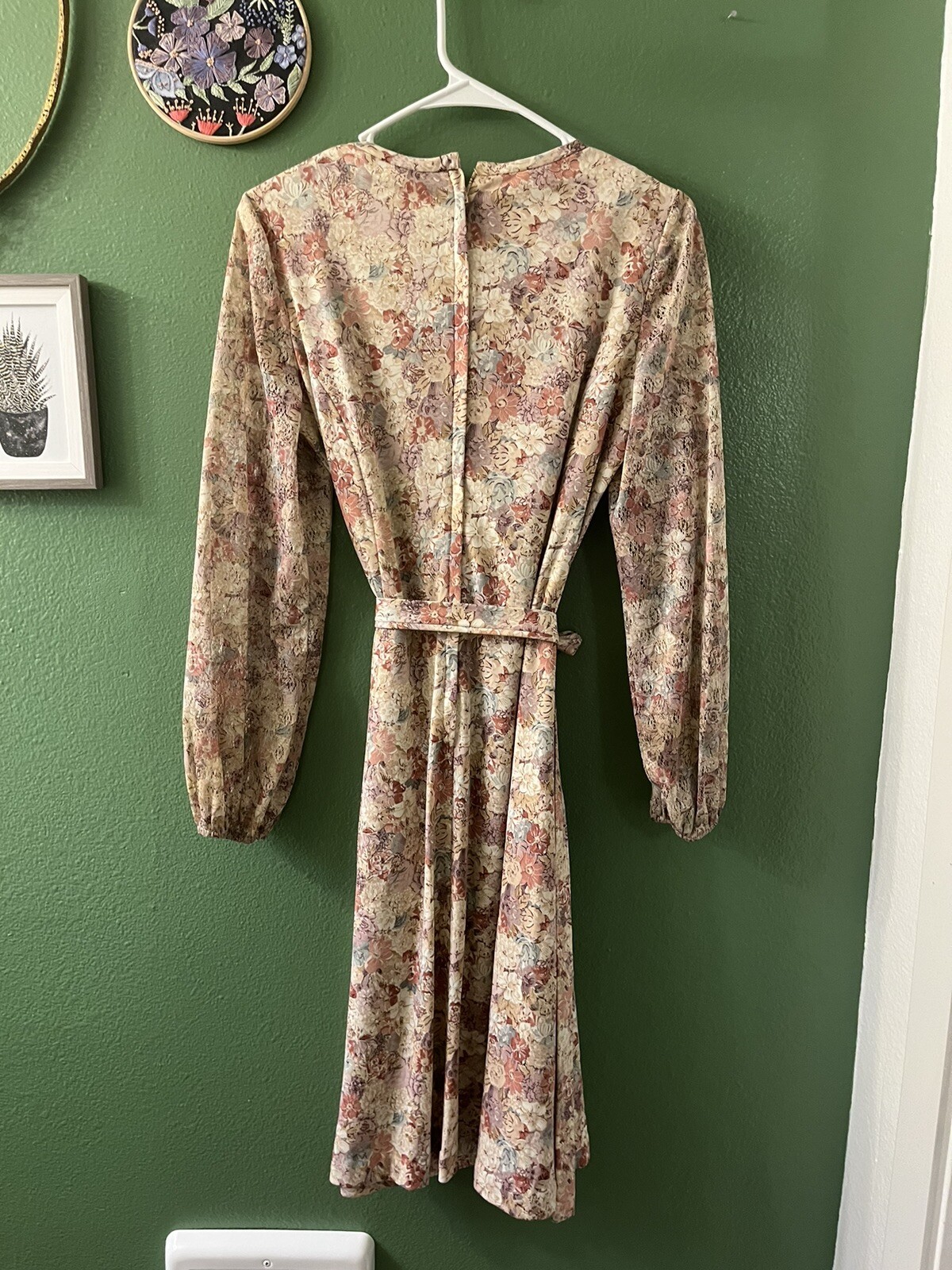 VTG 60s 70s Casualmaker Sy Frankyl Dress Womens Pink Floral Small