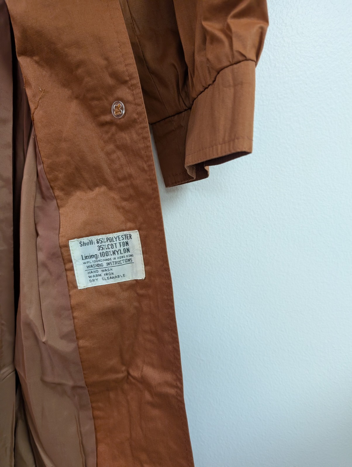 Vintage Rain-Ette Fashions Trench Coat 70s Street Style Lightweight 13 / 14