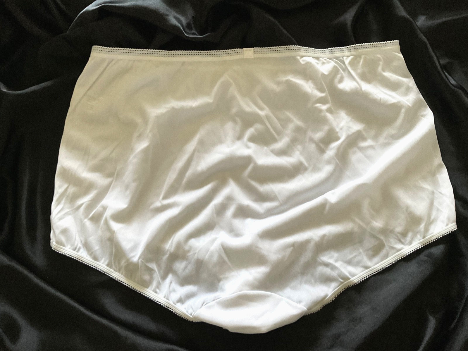 VTG Sears Panty Briefs Silky White Mushroom Gusset Panties Size 11 Granny Pantie
