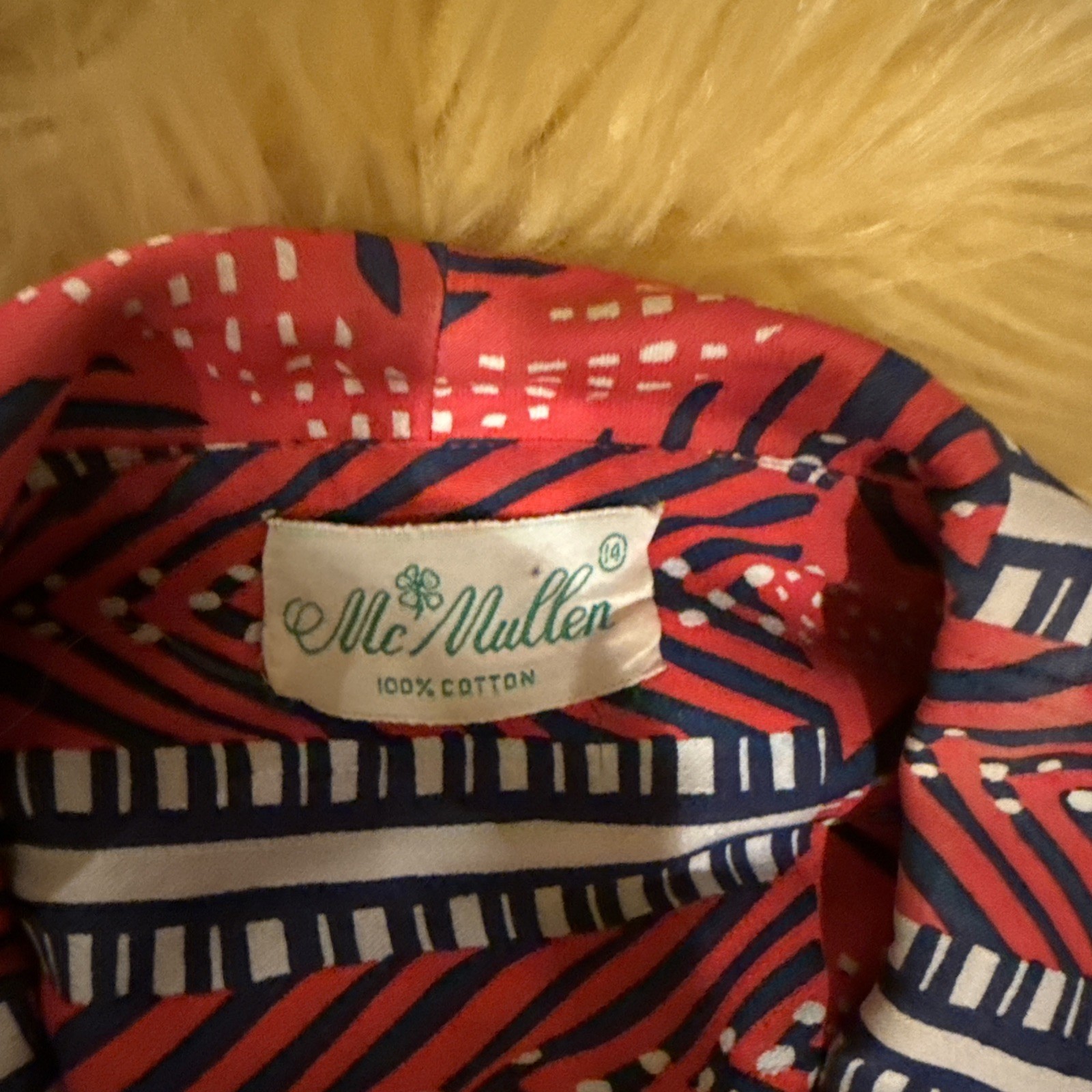 VINTAGE 1960’s Patriotic Dress With Pockets By Mc Mullen